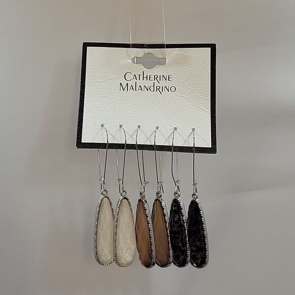 BRAND NEW CATHERINE MALANDRINO DANGLING DROP WOMEN"S EARRINGS - Picture 4 of 15